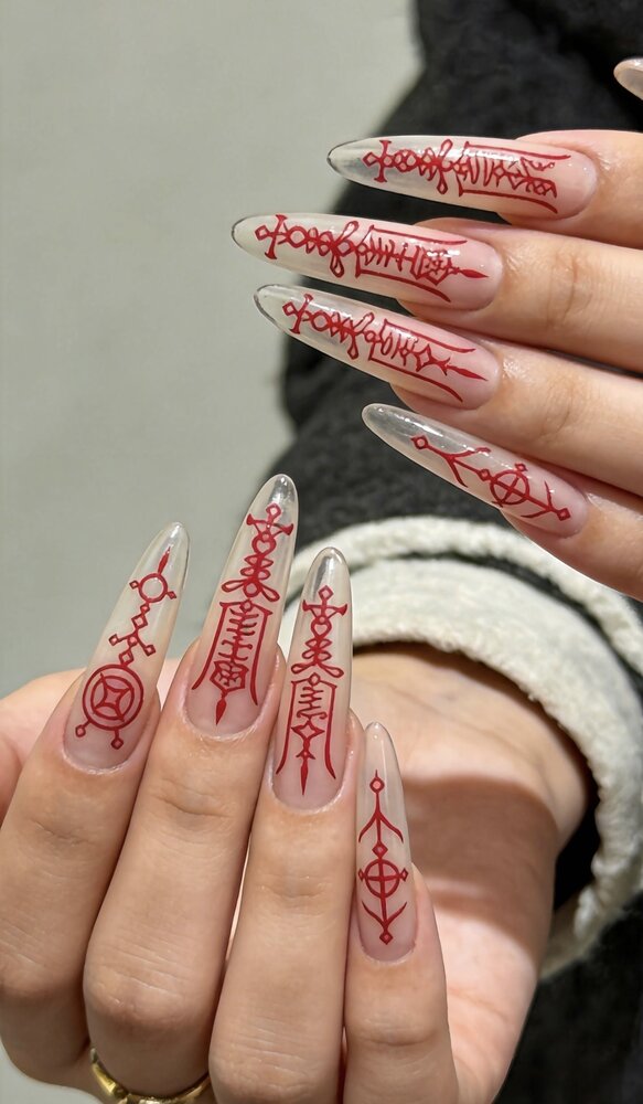 符-inspired nail art